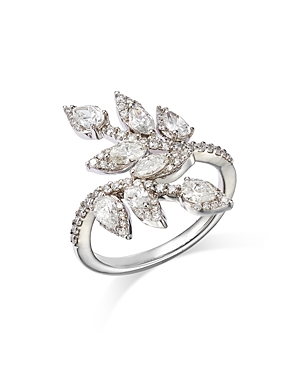 Bloomingdale's Diamond Leaf Bypass Ring in 14K White Gold 1.50 ct. t.w.