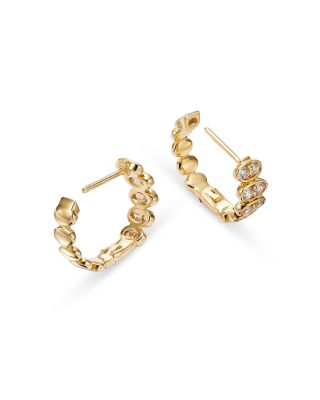Diamond Hoop Earrings in 14K Yellow Gold, 0.33 tcw 