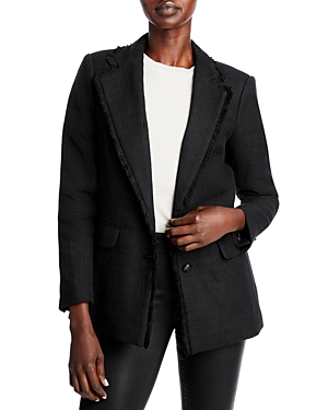 Karl Lagerfeld Tweed Blazer In Black
