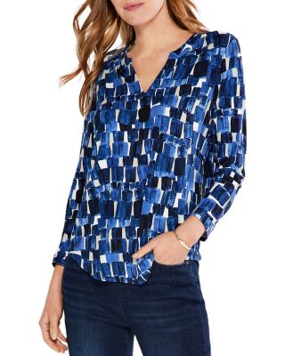 NIC+ZOE - Artist Blocks Split Neck Top