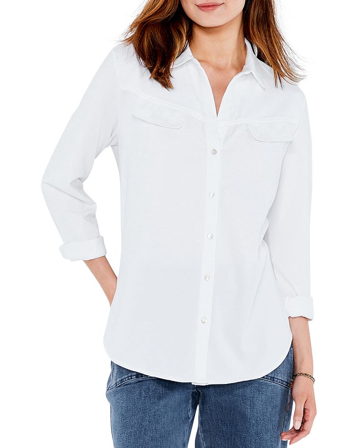 NZT NIC+ZOE Long Sleeve Angled Pocket Shirt | Bloomingdale's