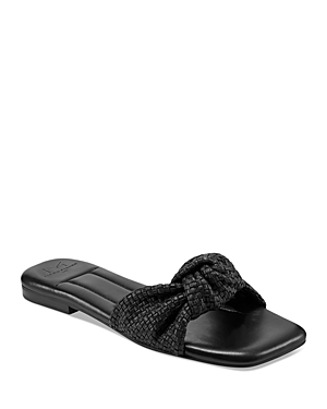 MARC FISHER LTD WOMEN'S MARLON SLIP ON WOVEN SLIDE SANDALS
