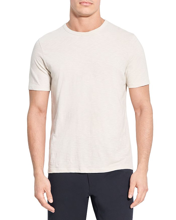 Theory Essential Crewneck Short Sleeve Tee In Sand