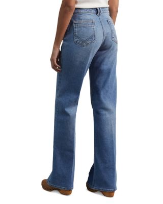 Anna High Waist Flared Leg Jeans in Blue