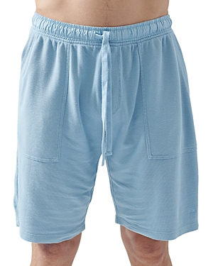 Shop Atm Anthony Thomas Melillo Cotton Pique Pull On Shorts In Marina