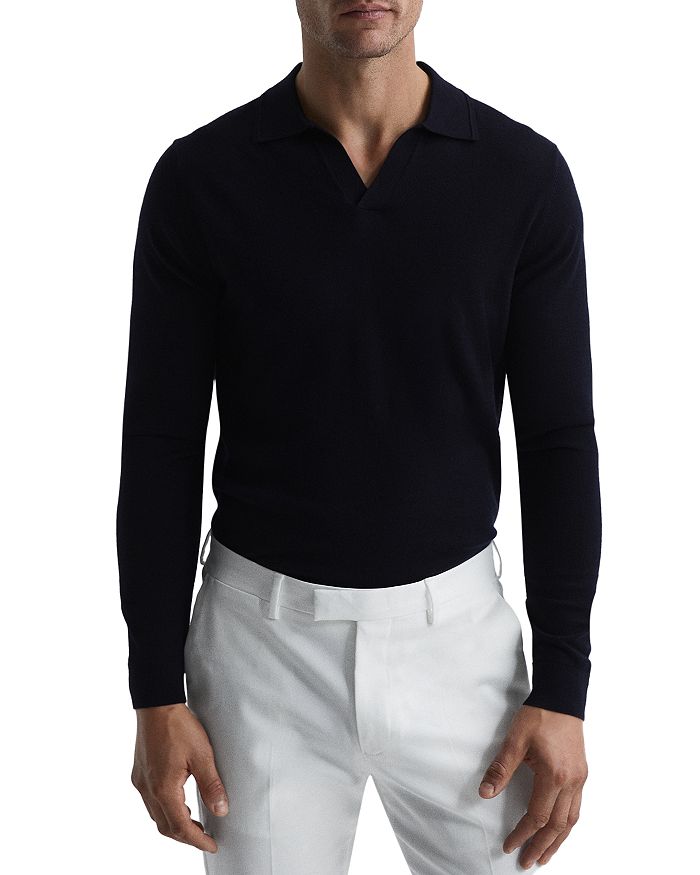 REISS Milburn Open Collar Wool Sweater Bloomingdale's