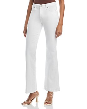 7 For All Mankind - Slim Illusion Dojo High Rise Wide Leg Jeans in Luxe White