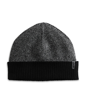 Vince Cashmere Birdseye Double Layer Hat In Black