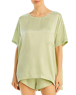 Lunya Washable Silk Tee Set In Ethereal Green