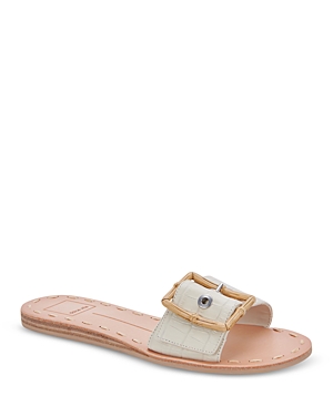 Dolce Vita Dasa Slide Sandal In Eggshell Embossed