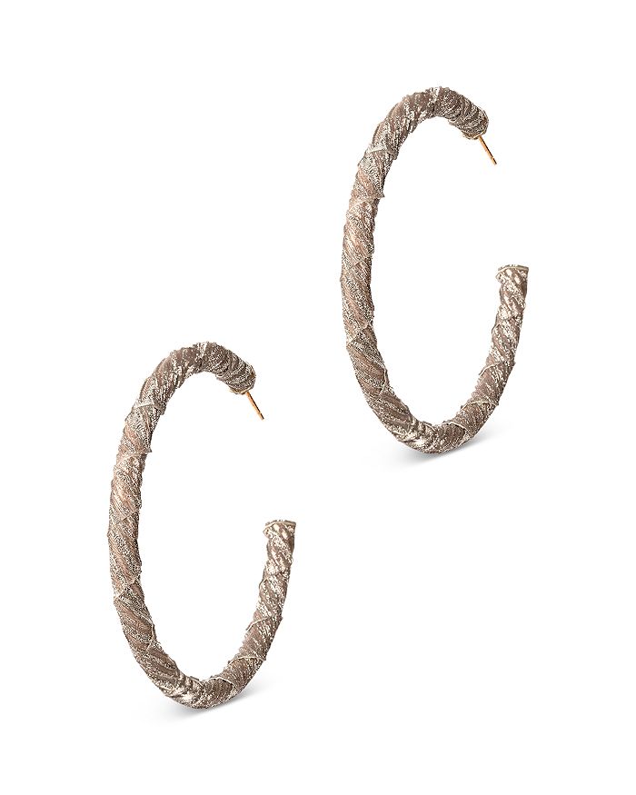 Leather wrapped on sale hoop earrings