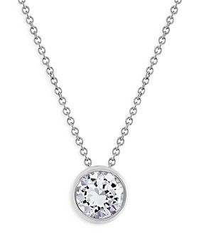 Bloomingdale's - Diamond Solitare Pendant Neckalace in 14K White Gold, 1.00 ct.t.w. - 100% Exclusive