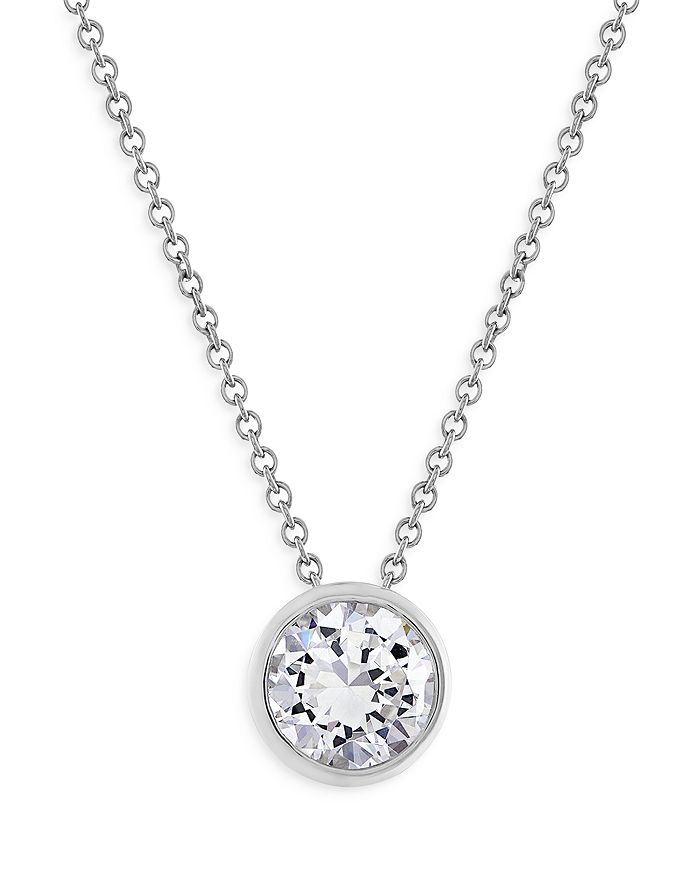 Bloomingdale's - Diamond Solitare Pendant Neckalace in 14K White Gold, 1.00 ct.t.w. - 100% Exclusive