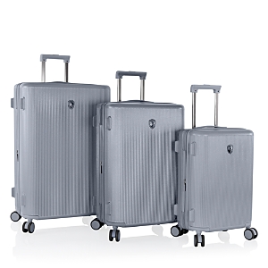 Heys Earth Tones 3 Pc Set Expandable Spinner Suitcases In Glacier Gray
