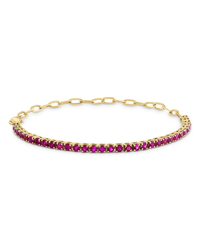 Bloomingdale's Fine Collection Ruby Bracelet in 14K Yellow Gold