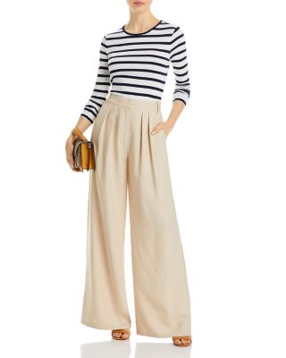 Cotton Long Sleeve Striped Tee