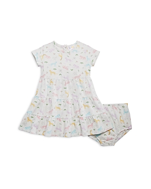 Bloomie's Baby Girls' Animal Print Dress & Trousery Set - Baby In Ivory