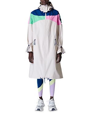 Sweaty Betty Color Blocked Parachute Parka In Morning Green