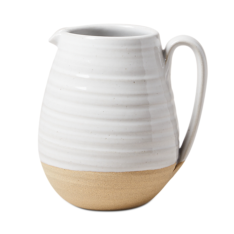 Farmhouse Pottery Farmer's Pitcher, Medium In Open White