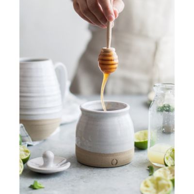 Beehive Honey Pot & Wooden Dipper