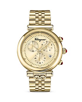 Ferragamo - Ora Gold Ion Plated Stainless Steel Chronograph Watch, 40mm