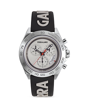 Ferragamo Urban Chrono Watch In White/black