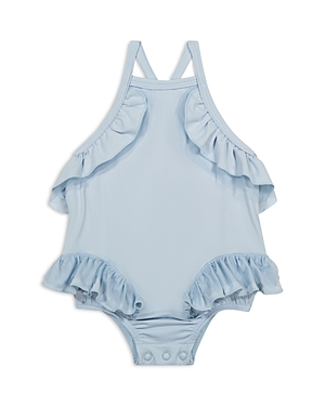 Miniclasix Girls' Ruffle One Piece Swimsuit - Baby In Blue