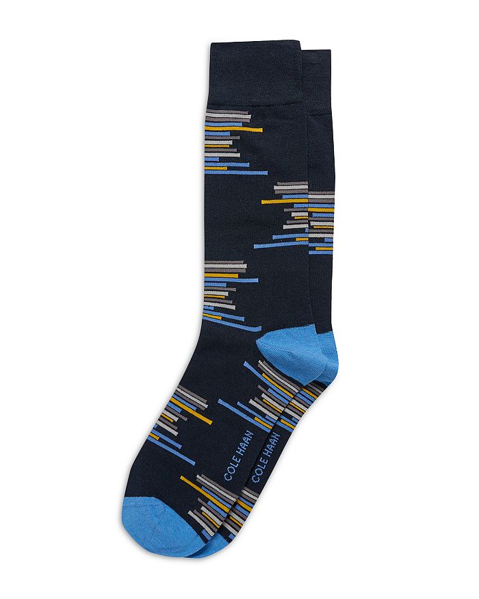 Cole Haan Men's Broken Stripe Print Dress Socks Bloomingdale's