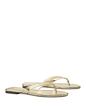 Tory Burch Capri Metallic Flip Flop Sandals In Spark Gold