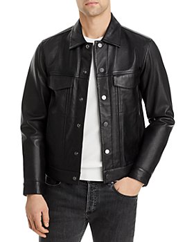 Theory - River Snap Front Leather Jacket