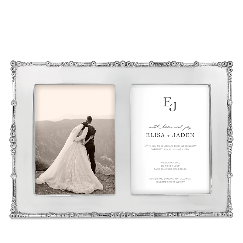 Mariposa Pearl Drop Double 5 x 7 Picture Frame