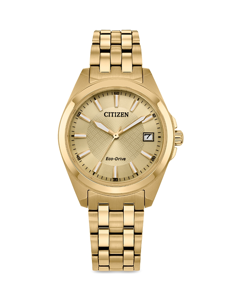 Citizen Peyten Womens Gold Tone Stainless Steel Bracelet Watch Eo1222-50p In Gold