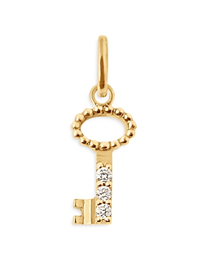 Gigi Clozeau 18K Yellow Gold Diamond Key Pendant