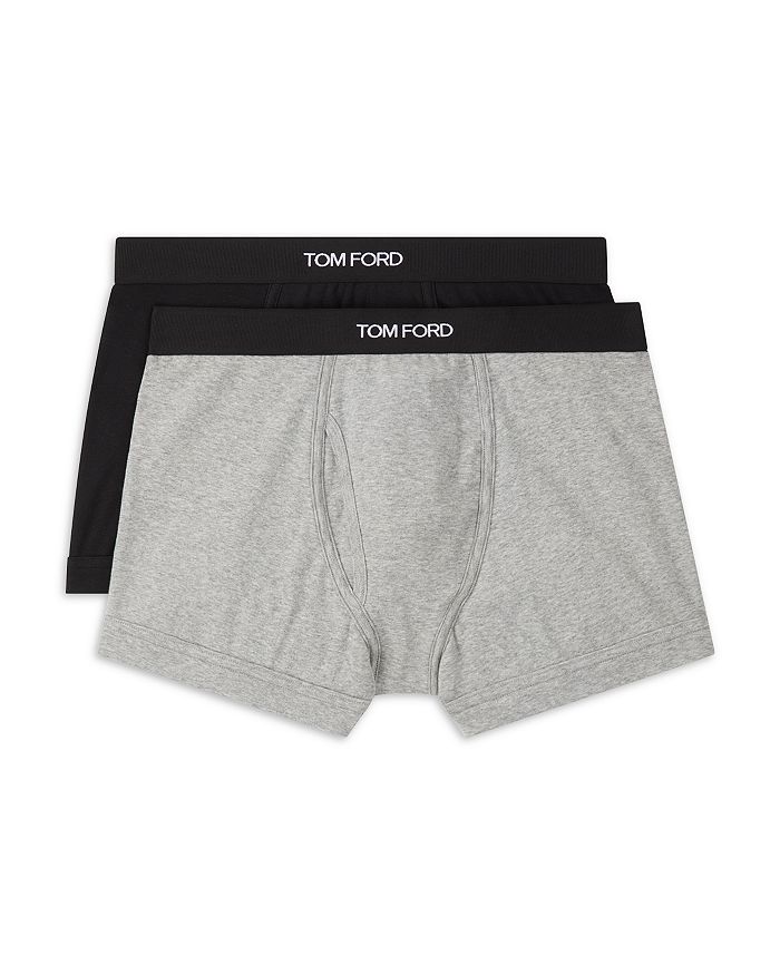 Shop Tom Ford Cotton Blend Boxer Briefs, Set Of 2 In Oxford