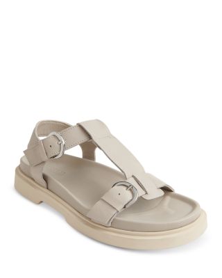 Whistles Women s Porto Double Buckle Black Sandals In Cream ModeSens