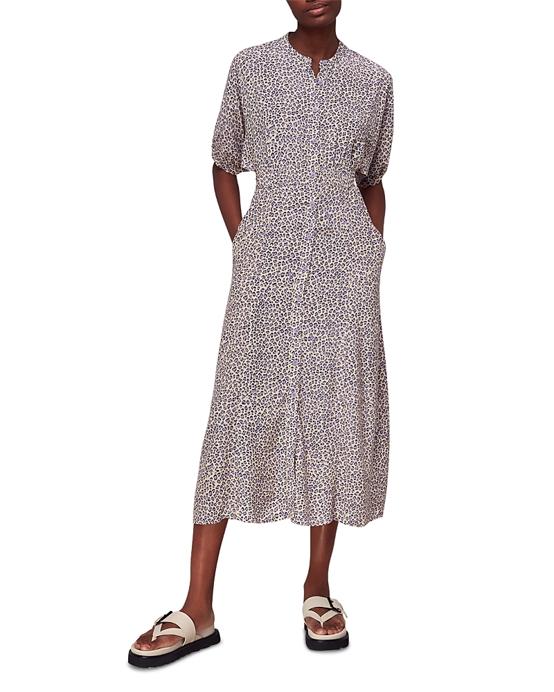 Whistles Dashed Leopard Midi Dress