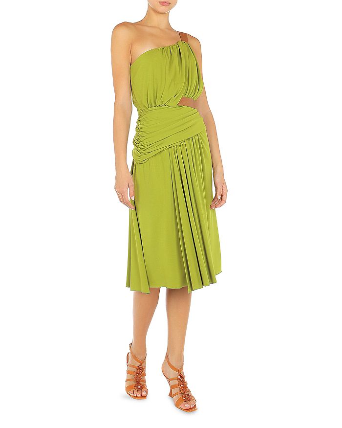 Ferretti One Shoulder Buckled Dress | Bloomingdale's