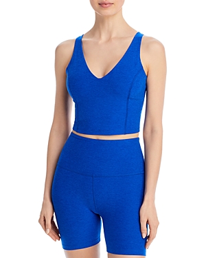 Beyond Yoga Spacedye Always On Cropped Tank Top In Electric Royal Heather