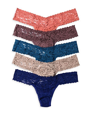 HANKY PANKY SIGNATURE LOW-RISE THONGS, SET OF 5