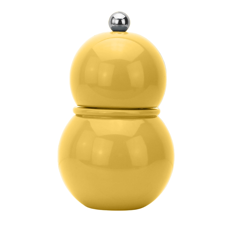 Addison Ross Lacquer Bobbin Salt Or Pepper Mill Grinder In Yellow