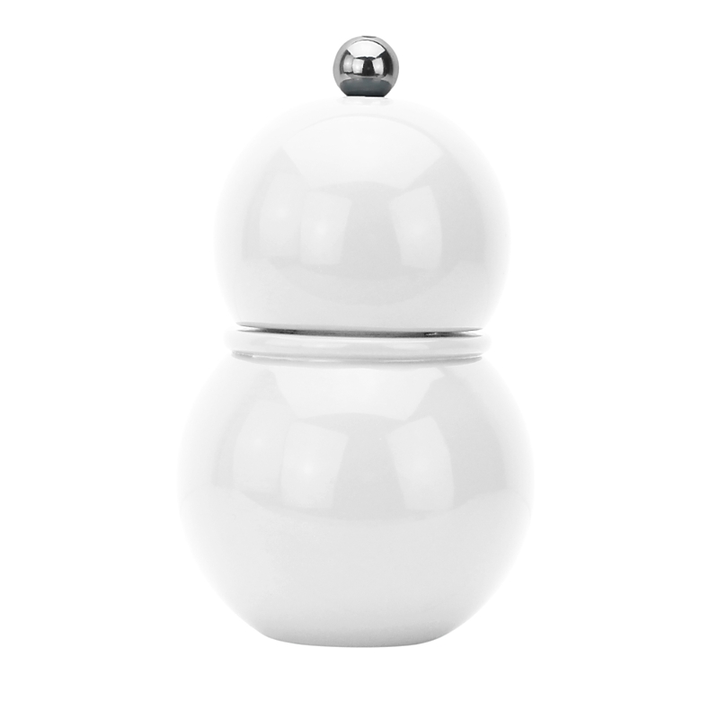 Addison Ross Lacquer Bobbin Salt Or Pepper Mill Grinder In White
