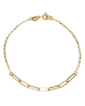 Bloomingdale's Paperclip Link Bracelet In 14k Yellow Gold - 100% Exclusive