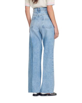 Sando Oslo High Rise Wide Leg Jeans in Blue Jean