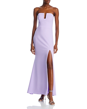 Aqua Scuba Crepe Strapless Gown - 100% Exclusive In Lilac