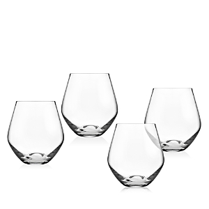 Godinger Meridian Stemless Glasses, Set Of 4 In Clear