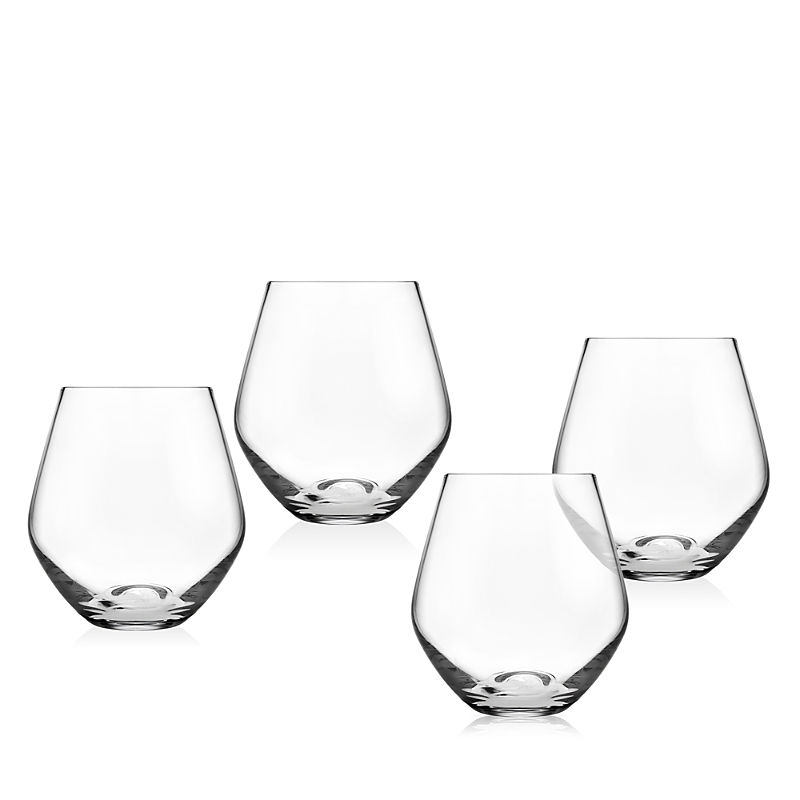 Godinger Meridian Stemless Glasses, Set Of 4 In Clear