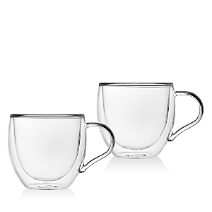 Godinger Double Walled Glass Espresso Cup, Set Of 2 In Clear
