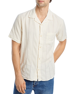 Shop Corridor Seersucker Short Sleeve Camp Shirt In White