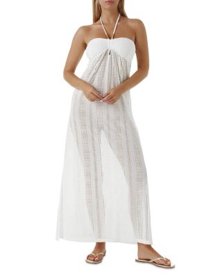 Melissa Odabash Mila Halter Knit Maxi Dress Swim Cover-Up | Bloomingdale's  Women