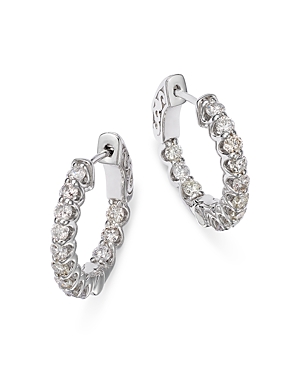Bloomingdale's Diamond Inside Out Hoop Earring in 14K White Gold, 1.20 ct. t.w. - 100% Exclusive